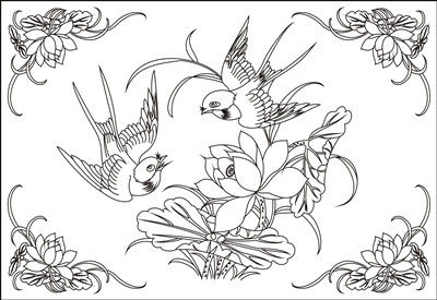 【花鳥(niǎo)魚(yú)蟲(chóng)】激光打標(biāo)機(jī)花鳥(niǎo)魚(yú)蟲(chóng)矢量圖模板159個(gè)下載地址